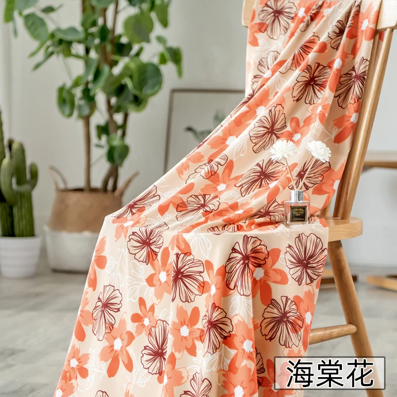 Soft Viscose Summer Daisy Rayon Fabric By Half Yard Floral Print Women\'s Dress Clothing Skirt Calico Pajamas DIY Sewing Material