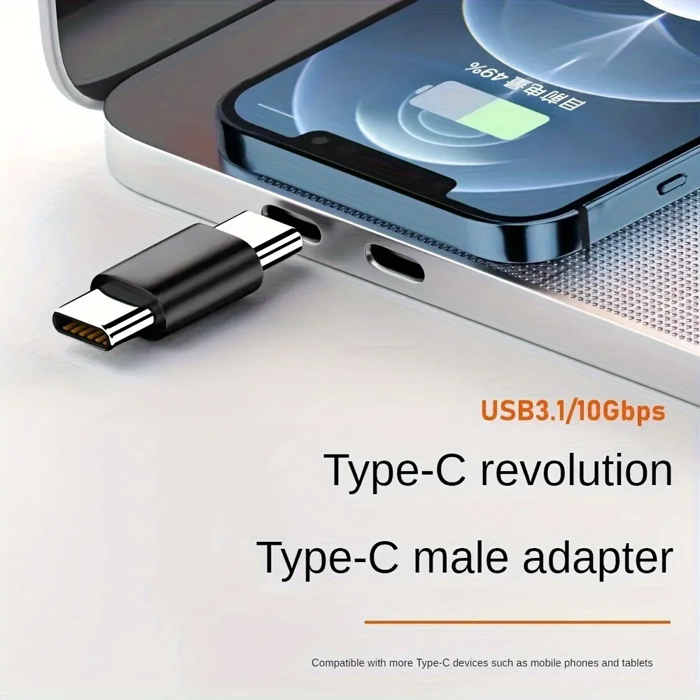 USB C Male to Male Adapter, USB Type C Coupler Extender Support PD, 5Gbps,  for Thunderbolt 4/3, MacBook Pro/Air, Laptop, Phones - náhled 2
