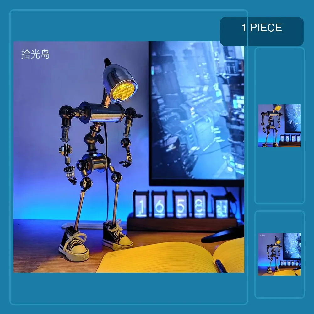 Punk gaming computer desktop decoration decoration atmosphere light technology sense robot boy gift industrial style