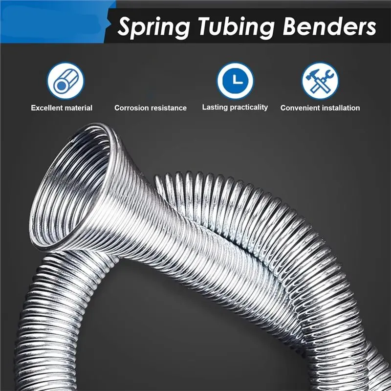A26F-Spring Tubing Benders Kit- 5 In 1 Tube Bender Set For Copper, Brass, Thin Steel Tubes In 1/4, 5/16, 3/8, 1/2 And 5/8 Inch