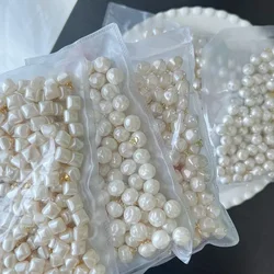 10pcs Beautiful Pearl Buttons 10mm White Pearl Luster Decorative Shank Buttons Woman's Sweater Blouse Accessories