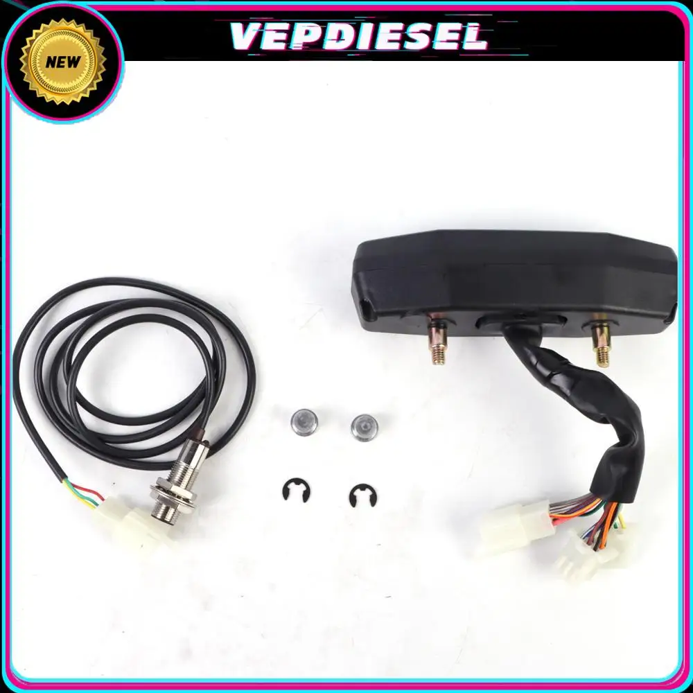 1x Universal Motorcycle Digital Speedometer Tachometer Odometer Rpm Fuel Injection Carburetor Accessories Meter Lcd Digital Dash