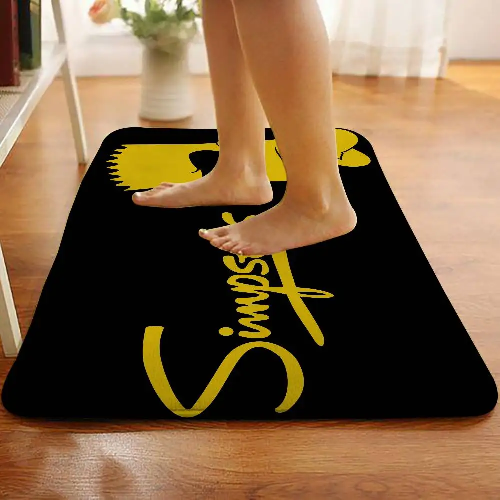 Funny S-Simpsons Floor Mat Bathroom Absorbent Mat Simple Door Dirt-resistant Mat Home Kitchen Mat Foot Mat Entry Mat