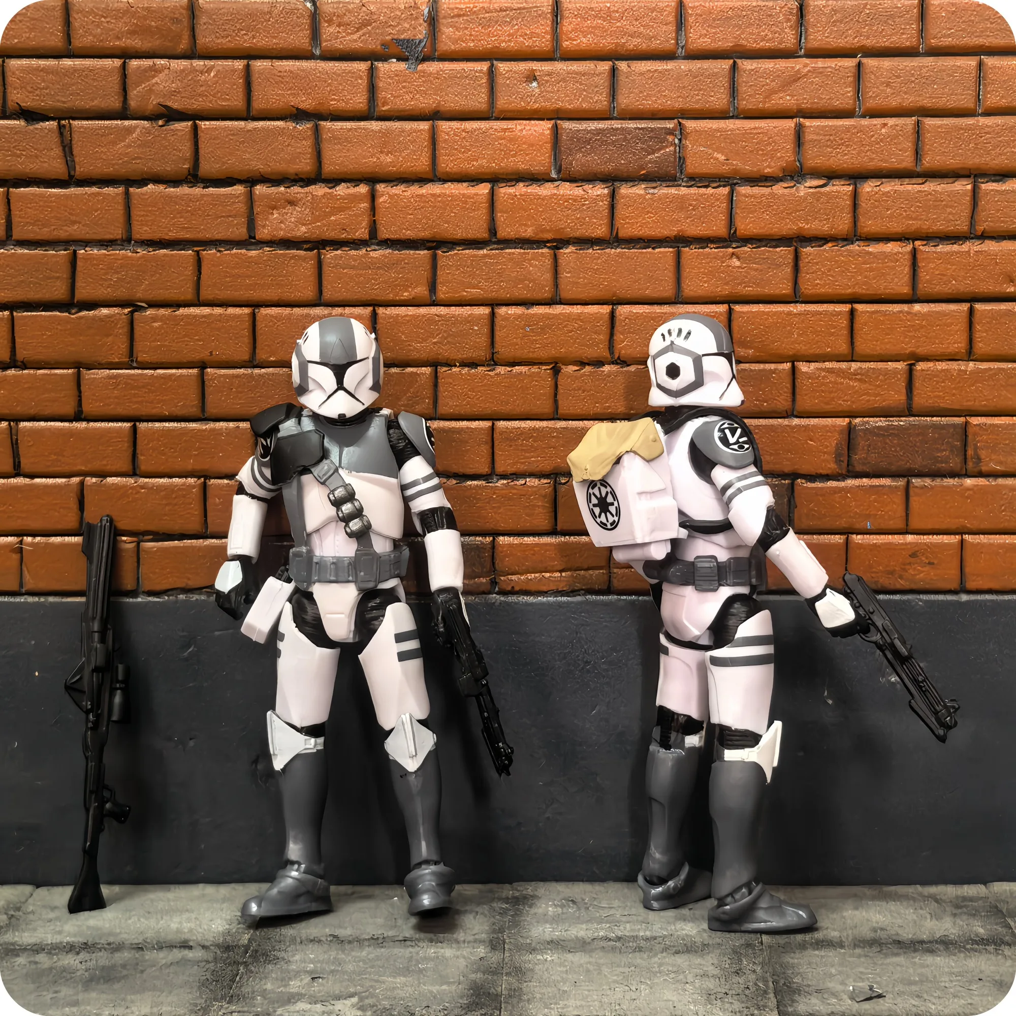 Star Wars 3.75 Inch Trooper 1/18 Shock Coruscant Guard Kamino Clone Sergeant Hound Fox Action Figure Toys Model Loose view 2
