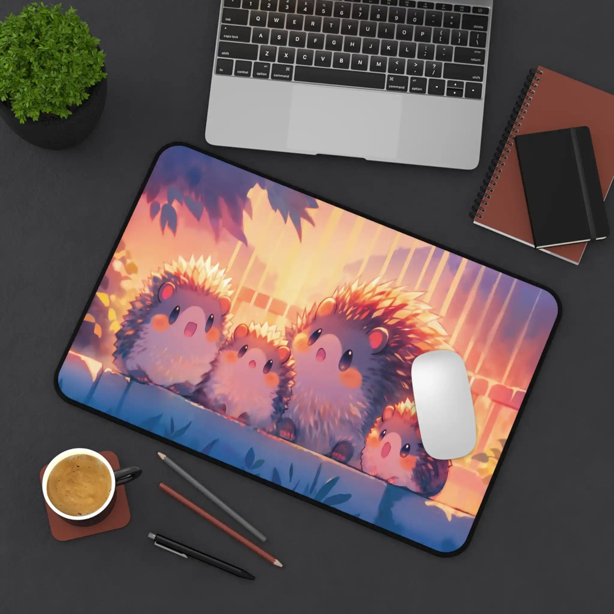 

Cute Desk Mat, Anime Hedgehog Pattern, Cute Mouse Pad, Game Mat, Office Decoration, Desk Accessories, Gift for Animal Lovers