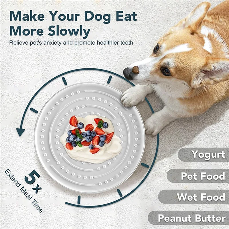 

【Hot Cake】3L Pet Water Bowl Dog Water Bowl No Spill Dog Bowl With Slow Feeder Mat, 101 Oz Splash Proof Pet Water Dispenser Durab
