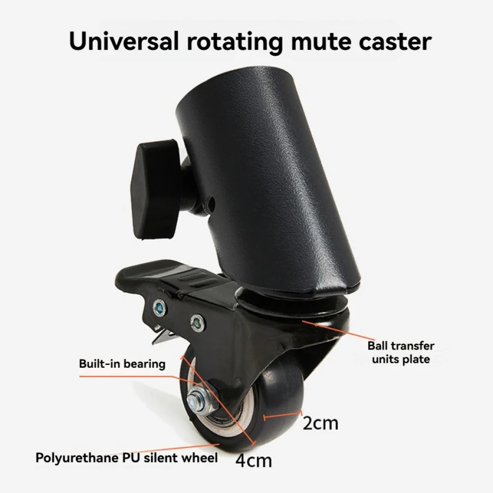 3 Buah Katrol Tripod Universal 35Mm Roda Braket Speaker Kastor Aksesori Roda Tripod Senyap