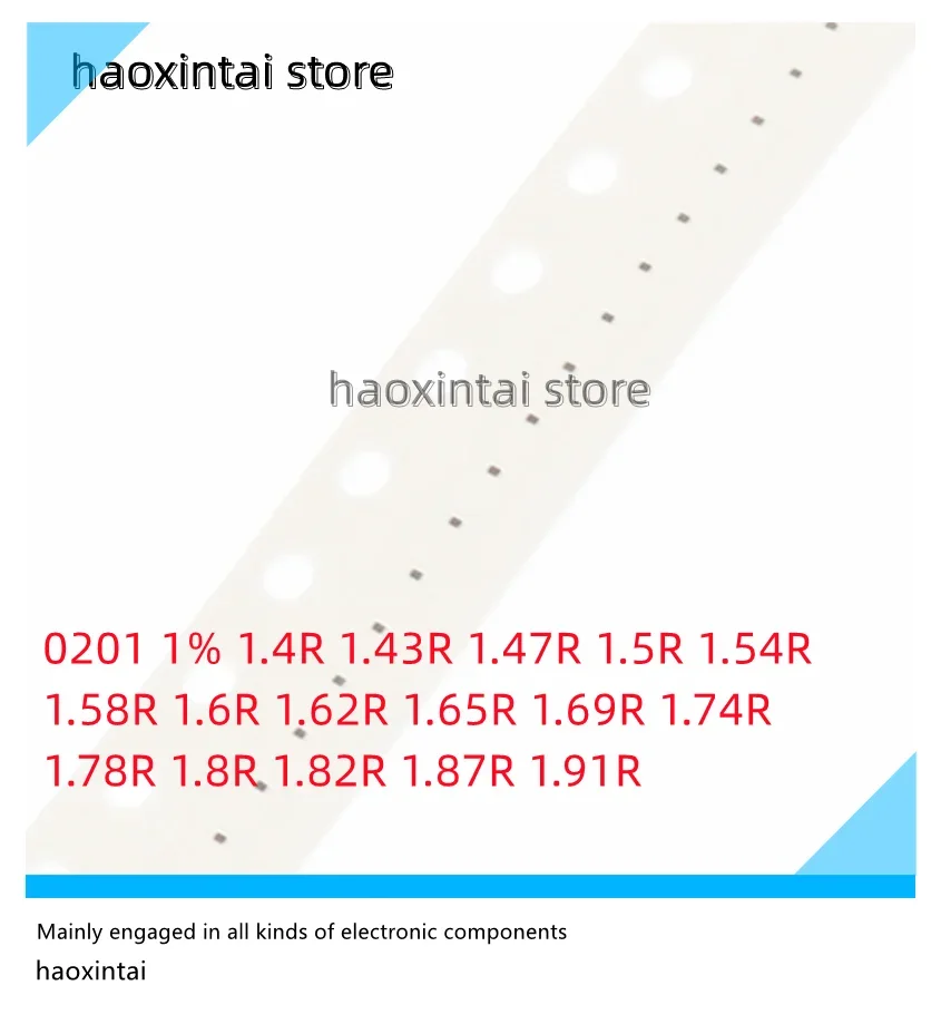 100PCS 0201 1,4 R 1,43 R 1,47 R 1,5 R 1,54 R 1,58 R 1,6 R 1,62 R 1,65 R 1,69 R 1,74 R 1,78 R 1,8 R 1,82 R 1,87 R 1,91 R chip widerstand 1%