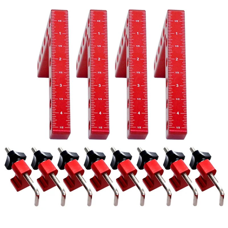 Imagem -04 - Liga de Alumínio L-tipo Canto Grampos 90 ° Posicionamento Quadrados Grampos para Molduras Armários Fixo Clip Régua Ferramenta para Carpintaria 1pc