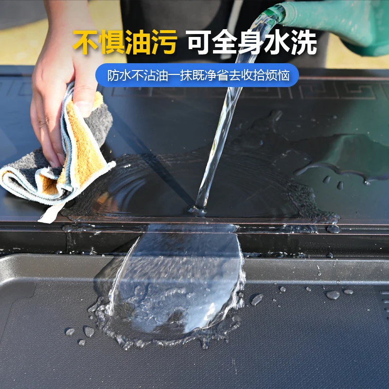 야외 안뜰 테이블 및 의자 주조 알루미늄 바베큐 테이블 전기 그릴 야외 정원 숯불 그릴 테이블 야외