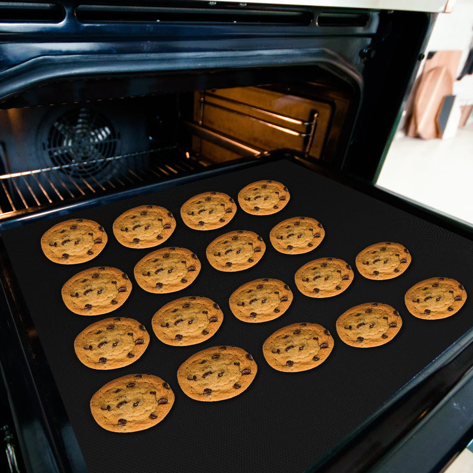 

9Pcs Oven Liners Thick Non-Stick Heat Resistant Reusable Baking Mats Grill Cooking Sheet Oven Mat for Air Fryer Roaster