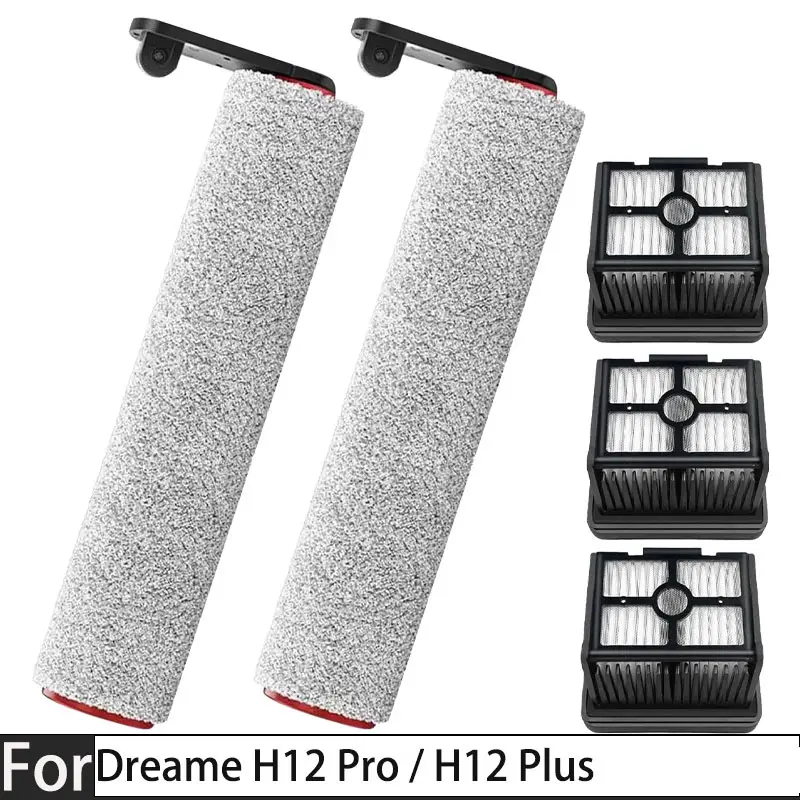 Dreame H12 Pro / H12 Plus  Soft Brush Spare Parts Wet Dry Vacuum Cleaner Roller Hepa Filter Accessories
