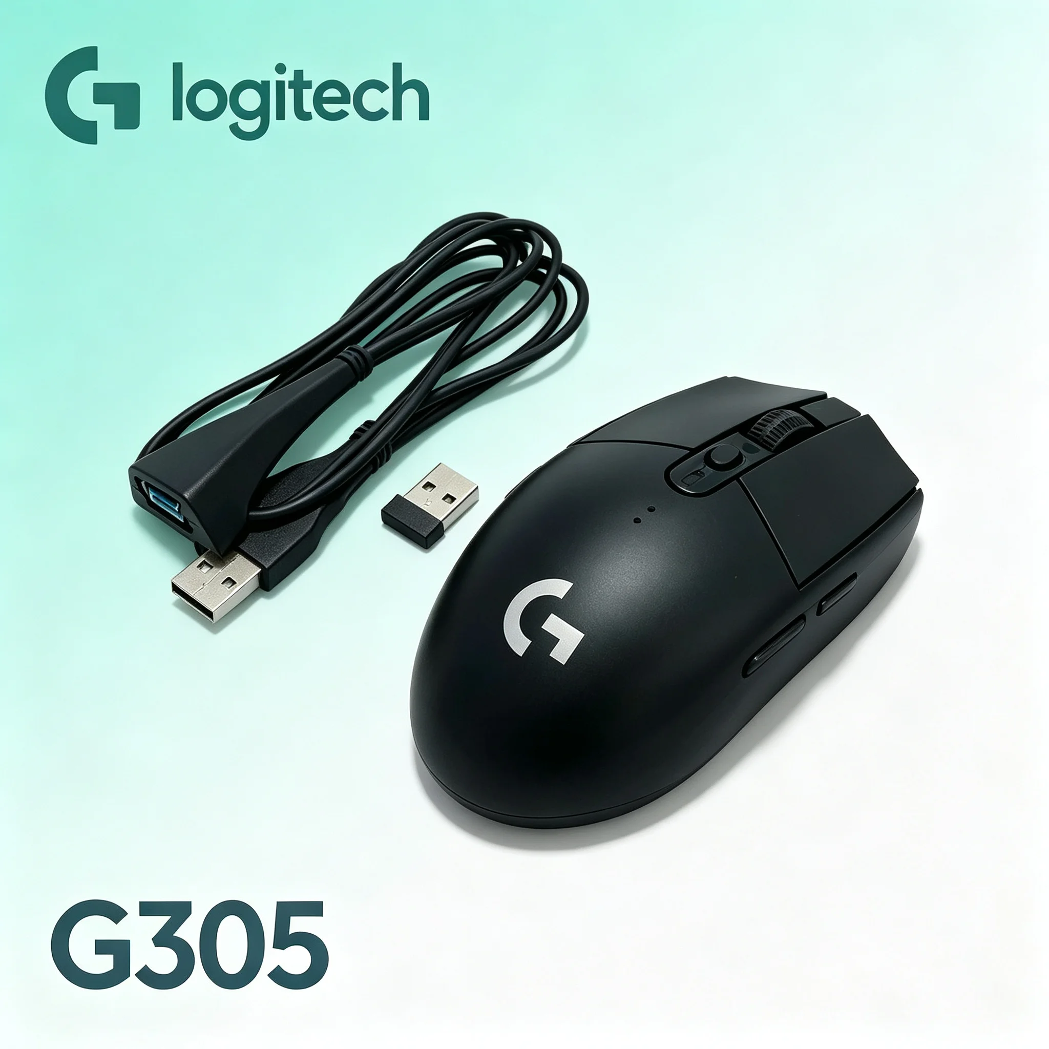 Mouse Sem Fio Logitech G305 para E-sports, Inclui Cabo Adaptador de Transferência, Mouse Gamer Responsivo para Desktop, Notebook e Uso Diário no Escri