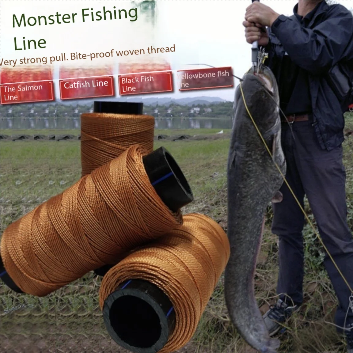 Tire Nylon Thread Hand Thrown Net Scattered Net Super Strong Pulling Force Catfish Line Fishing net Woven Rope Kite Shoe String