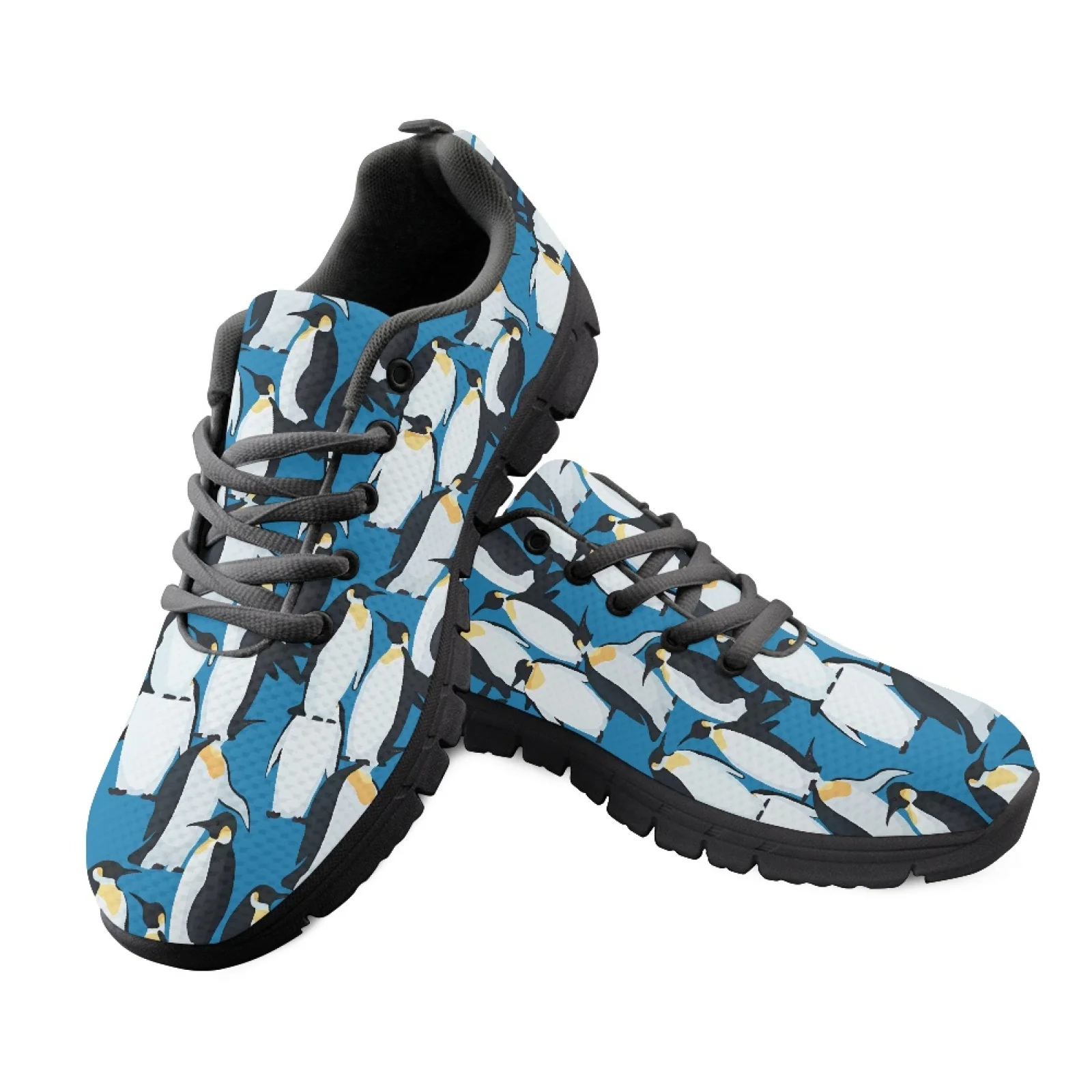 

Women Flats Sport Casual Running Jogging Shoes Cute Penguin Print Summer Mesh Woman Sneakers Breathable Ladies Footwear
