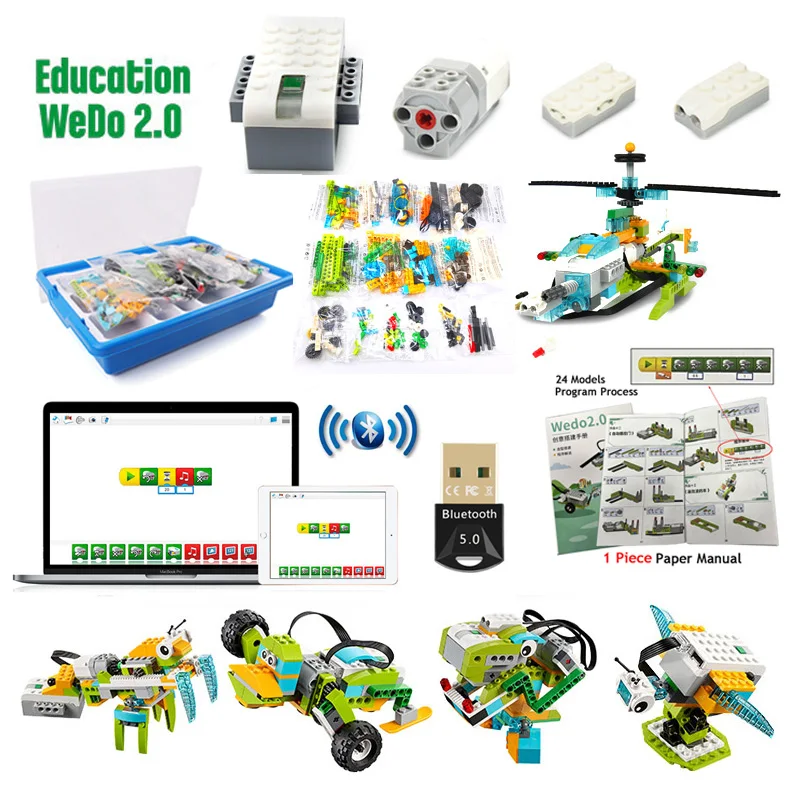 NEW Technical WeDo 3.0 Robotics Construction Set Building Blocks Compatible with Wedo 2.0 Educational DIY Toys Gifts