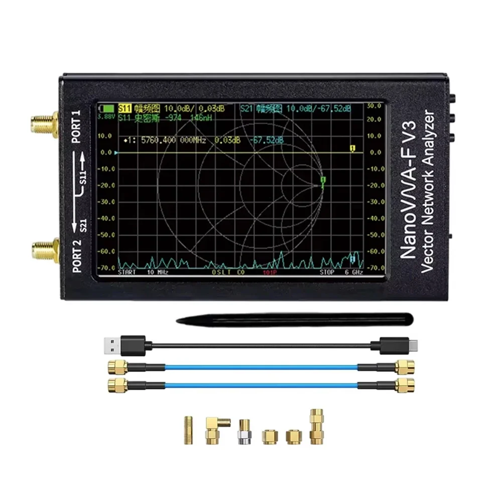 NanoVNA-V3 Vector Network Analyzer Antenna Analyzer Shortwave MF HF VHF UHF Talent