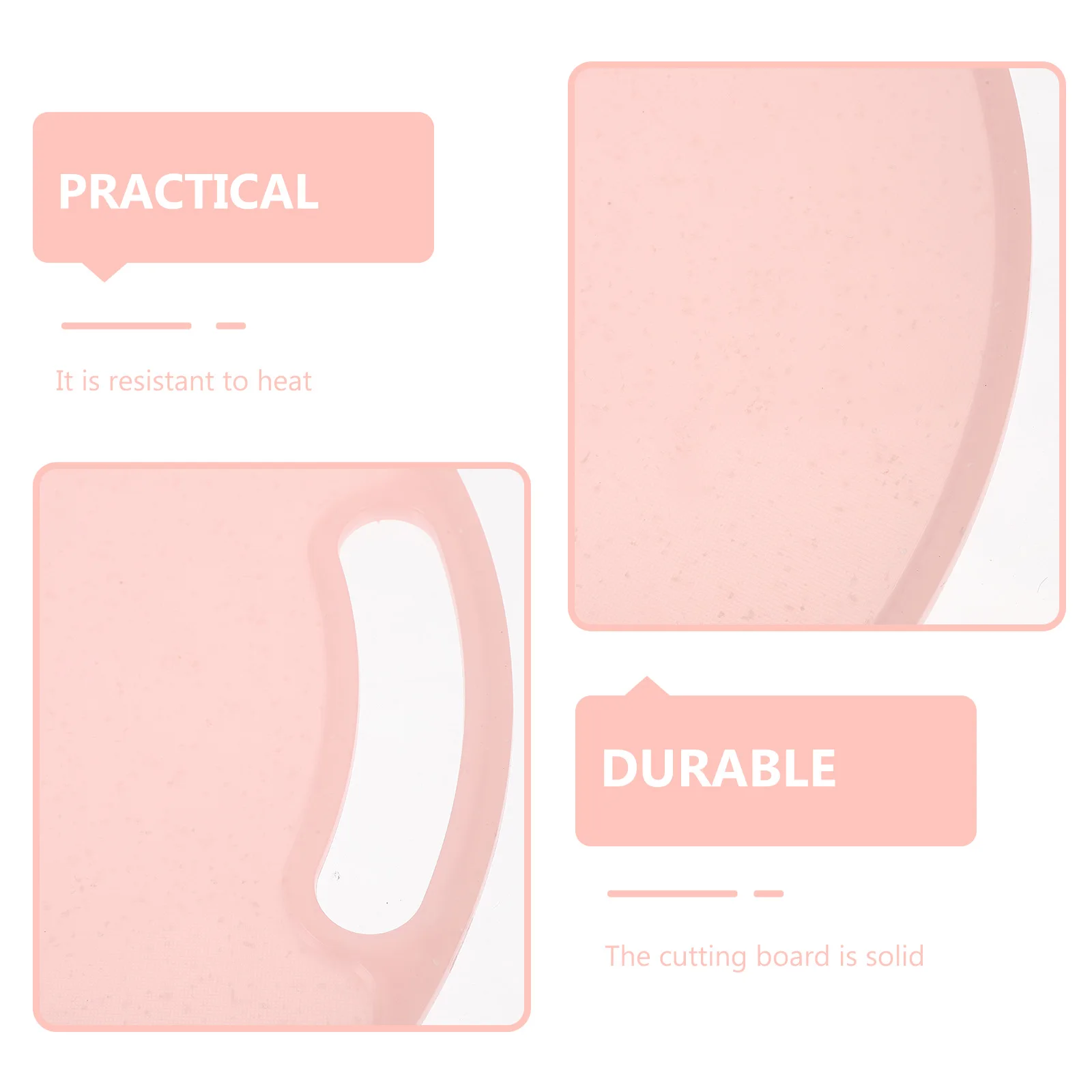 

Pink Plastic Cutting Board Reusable Kitchen Tool Easy Clean Heat Resistant No Smell Fruit Vegetable Mat