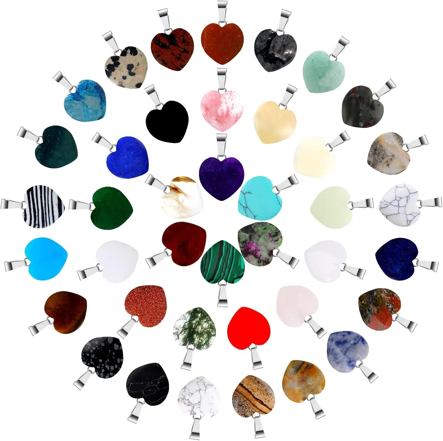 10/20/30PCS Natural Crystal Bulk Assorted Stone Pendant Charms Pocket Quartz Reiki Beads Decor for Jewelry Making DIY Necklace