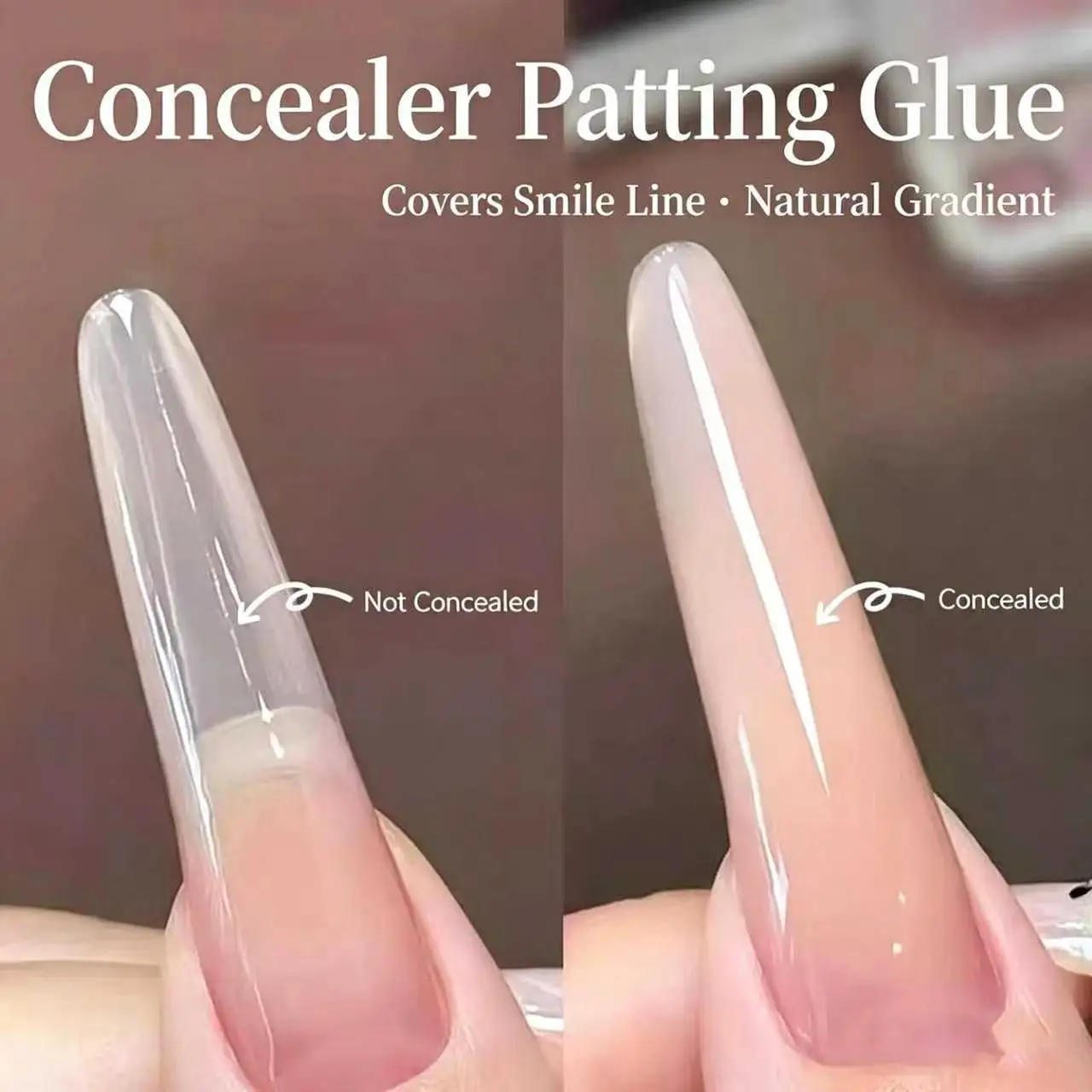 4-Farben-Neutral-Nude-Pat-Malerei-Gel, Concealer-Pat-Gel zum Abdecken freier Nagelkanten, UV-Nagelgel-Lack mit Farbverlauf-Effekt – Detail 7