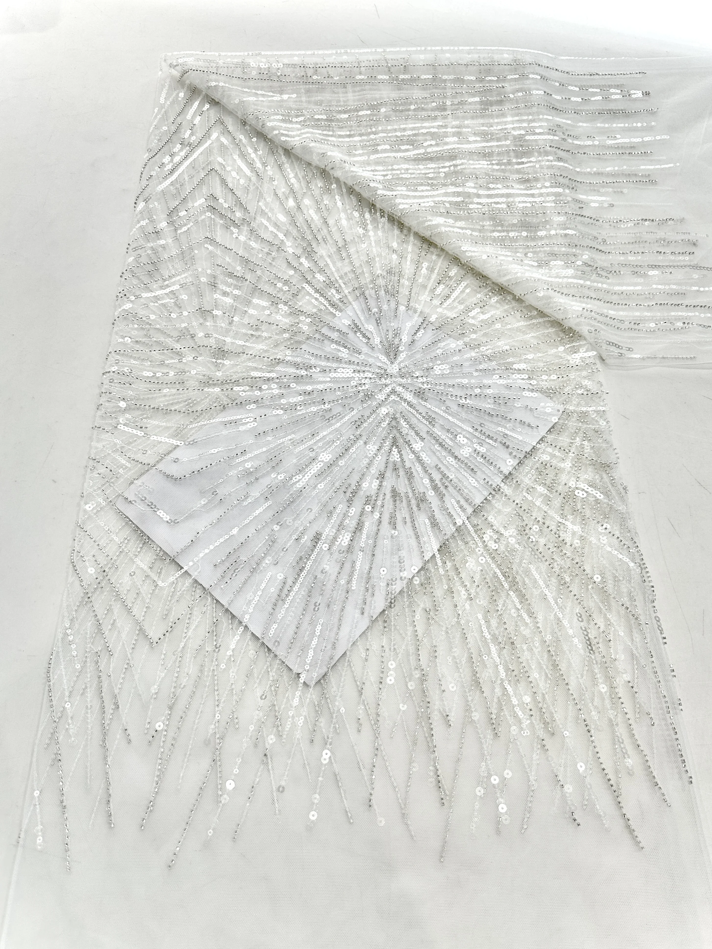 Французская роскошная кружевная ткань ручной работы, африканские фиолетовые вышитые бусины с блестками, модная нигерийская кружевная ткань для шитья