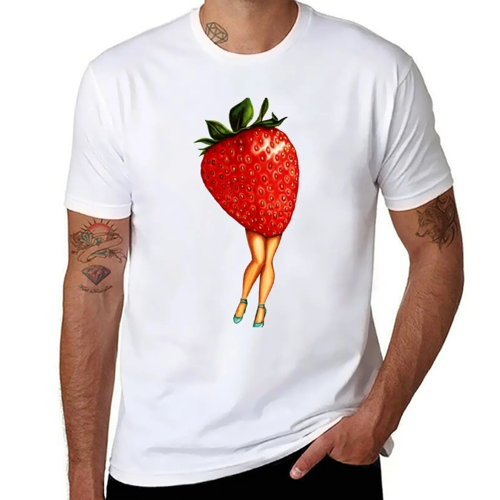 

Fruit Stand - Strawberry Girl T-Shirt t shirts for man cotton soft t shirts for man graphic funny T-Shirt