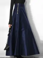 ZANZEA Women's PU Leather Maxi Skirt 2025 Autumn Elegant OL Long Saias Fashion Solid Mujer Faldas Casual High Waist Zipper Jupe - Image 4