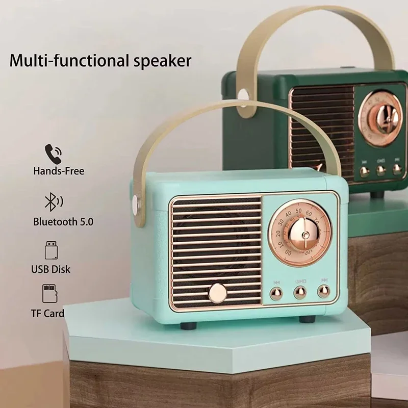 HM11 przenośny głośnik Bluetooth bezprzewodowy subwoofer basowy zewnętrzny do samochodowego głośnika stereo Mini Retro pozytywka dla Ios/android