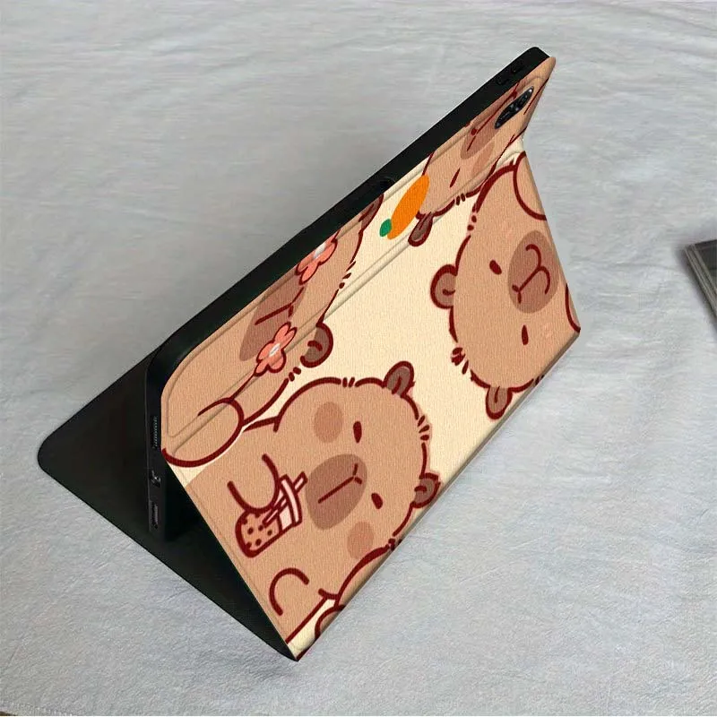 Capybara Cartoon Cute Art For Honor Pad Tab Magic GT GT2 6 X8 V7 V8 X9 8 9 13 X8a X9a Pro 10 12.1 12.5 Inch Tablet Case