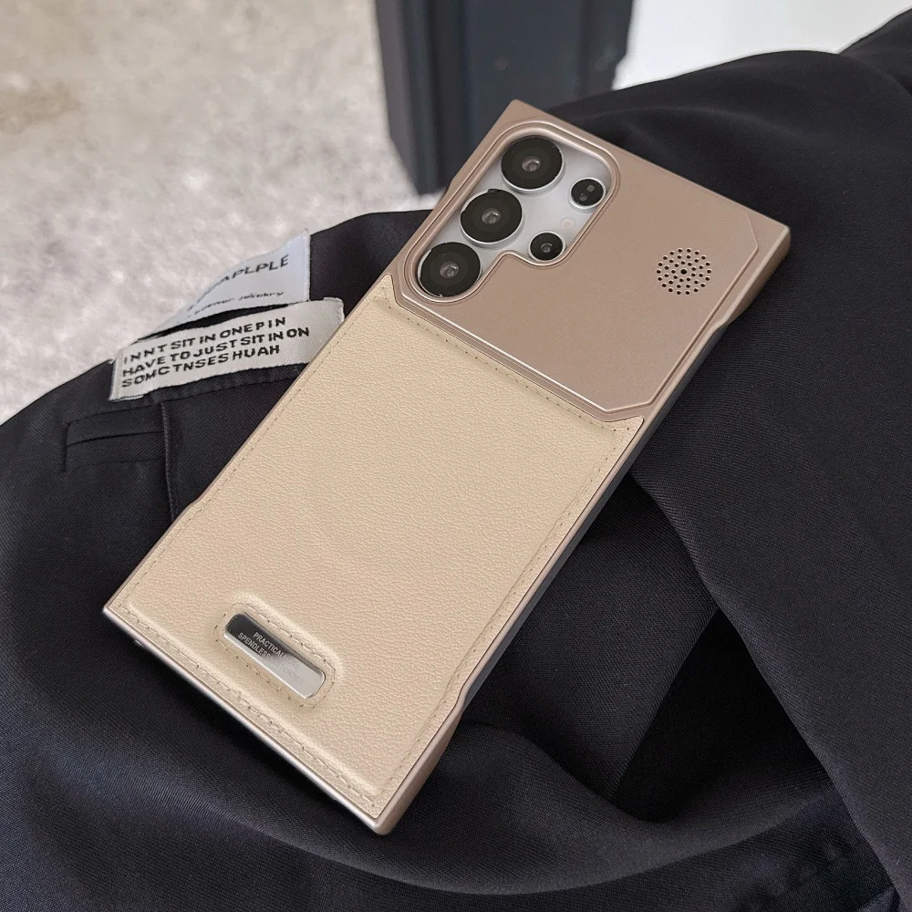 Casing Aromaterapi Kulit PU Magnetik Mewah untuk Samsung S25 Ultra S24 Plus S23 S22 Tanpa Bingkai untuk Penutup Pengisi Daya Nirkabel Magsafe