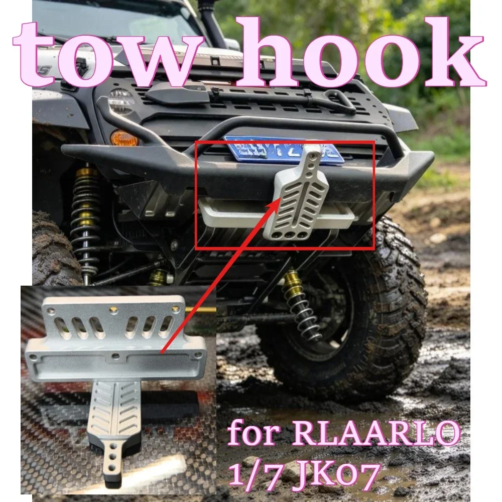 RC remote control car realistic decorative tow hook for RLAARLO 1/7 JK07 scale custom size Upgrade replacement spare accessories