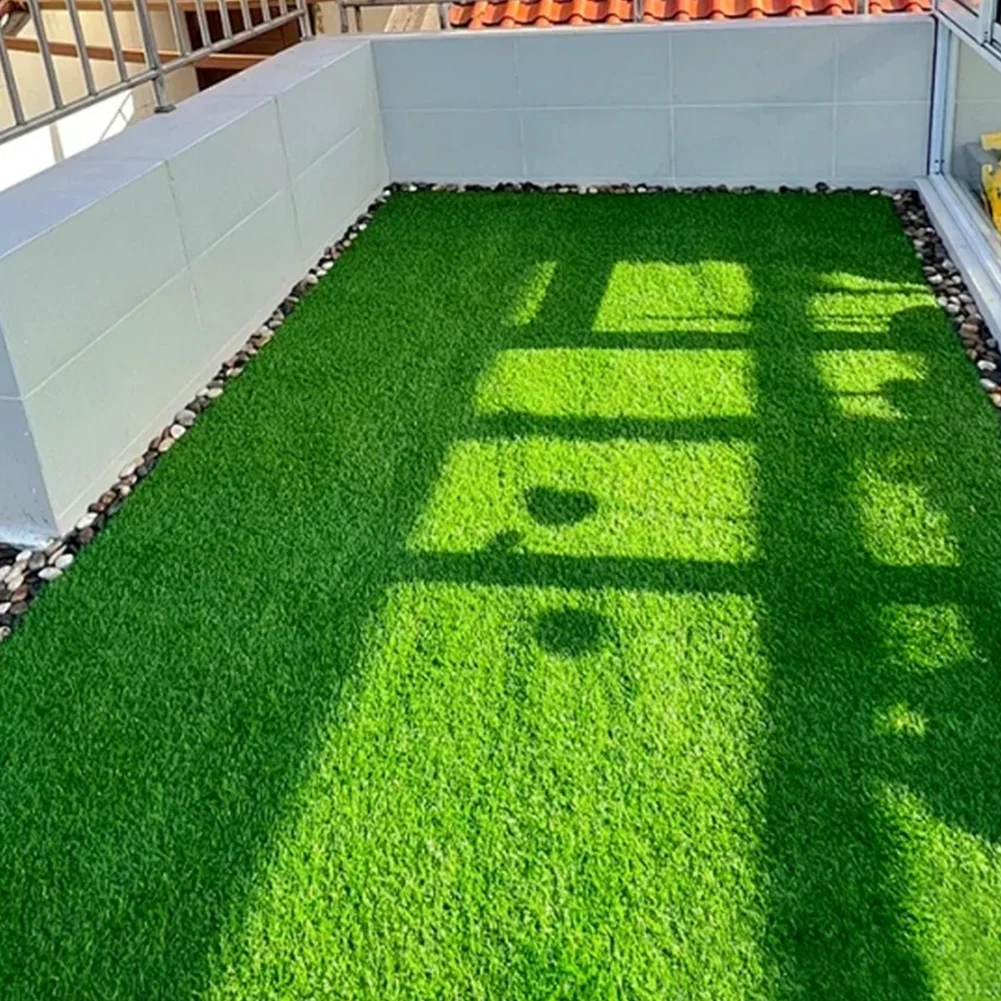 

10 Pcs 12 Inchx12 Inch Realistic Grass Turf Tile Interlocking Square Artificial Grass Mat Turf Mat Grass Rug for Indoor Outdoor