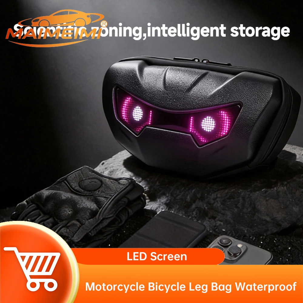 Motorcycle Riding Shoulder Bag  Moto Pocket LED Backpack Mobile Phone Bag Crossbody Bag Men Smart Display Backpack