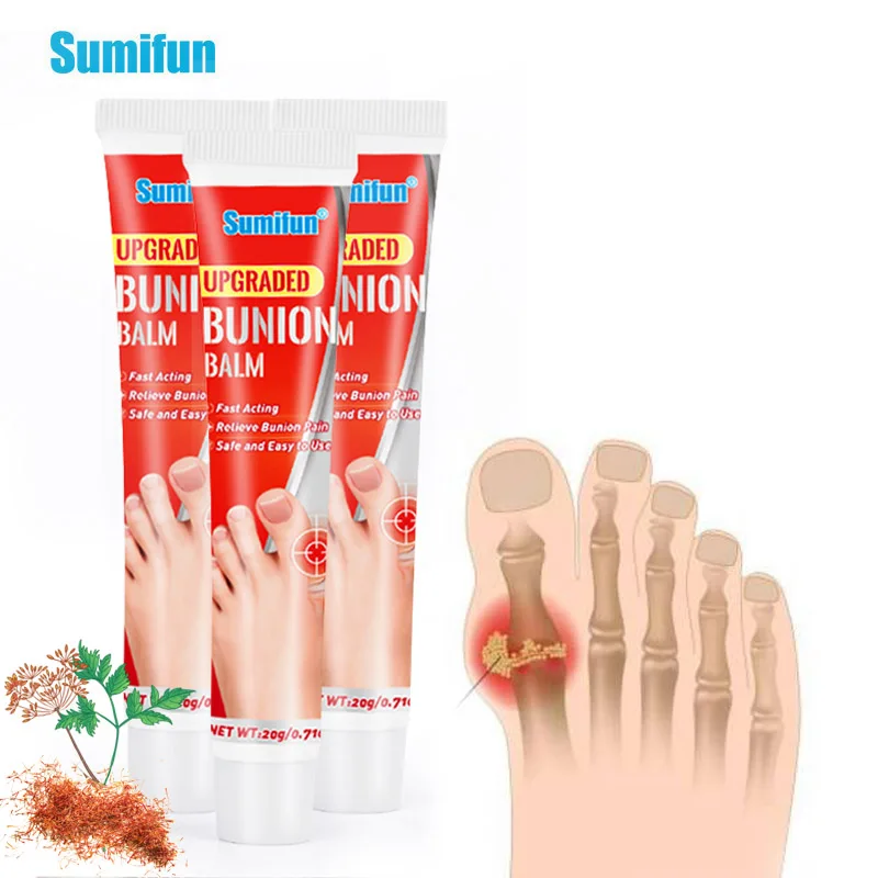 

1/2/3Pc Sumifun New Gout Cream Treat Hallux Valgus Bunion Care Ointment Bone Orthopedic Correction Swelling Pain Relief Plaster