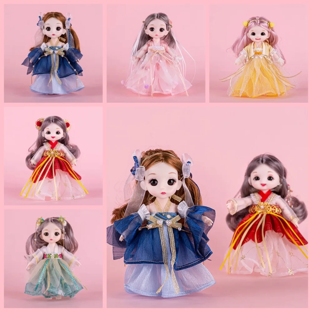 Multiple Colors Ancient Dress Bjd Doll Hanfu Princess Chinese Costume 17cm Ancient Girl Doll Plastic 17cm