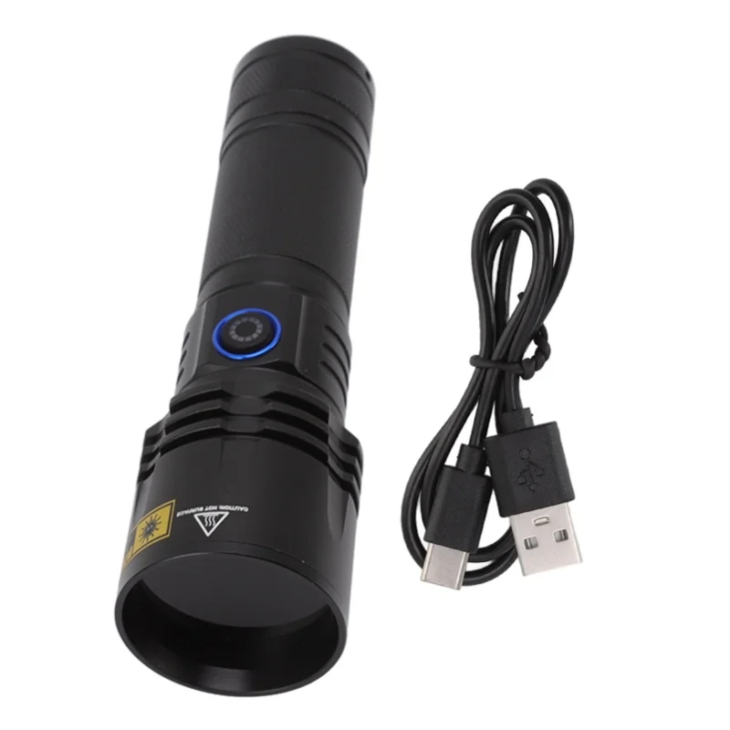 Flashlight Rechargeable 365nm Black Light Torch Blacklight 20W Lamp USB Charging For NDT Pet Urine Dry Stains Detection