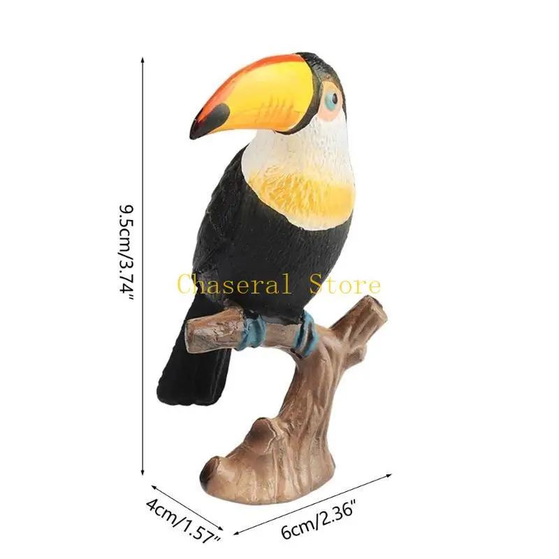 E7CE Realistic Toucan Model Figure Toy Animal Statue Bird Figurine SafariZoo Boutiques Store Science Classroom Award