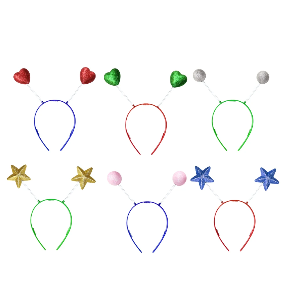 

Heart Shaped Foam Hair Hoops Safe Kids Party Headwear Spring Bands Novelty Headdress Children Accessories Star Design