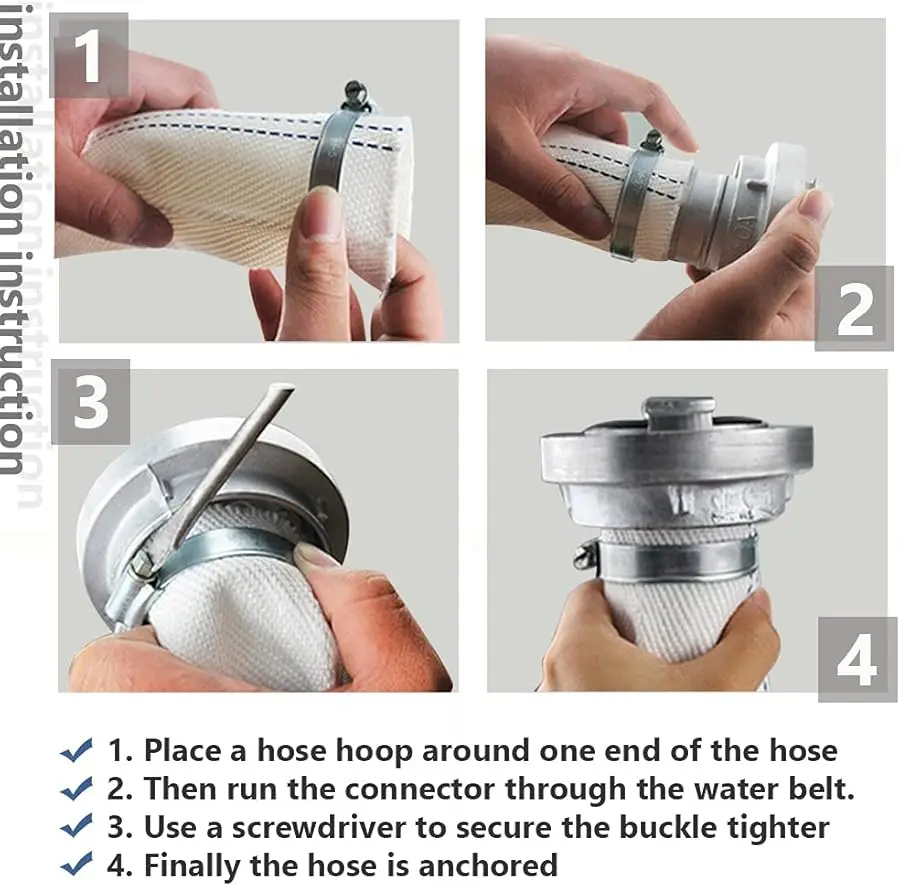 خرطوم غسيل عكسي لحمام السباحة PVC عالي التحمل مقاس 1.5 بوصة × 98.4 قدم، أنبوب تفريغ مياه مسطح للأغراض العامة للمياه Tr #6