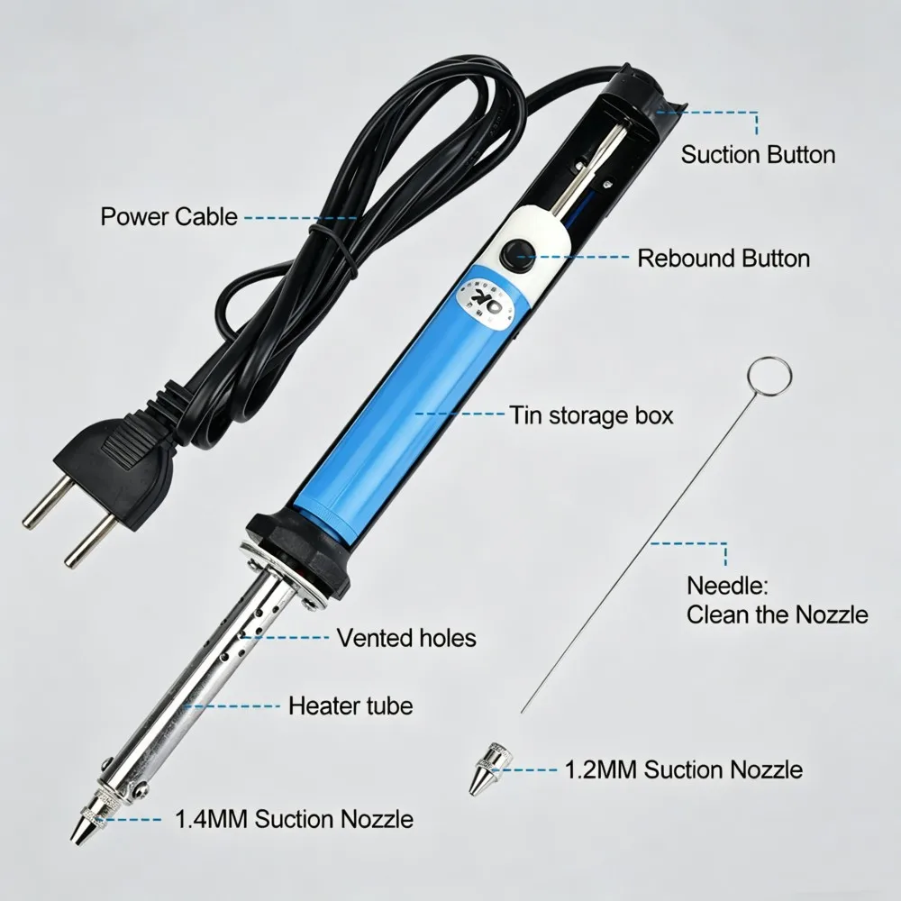 Electric Desoldering Machine Pen AC 220V Soldering Iron 30W PCB Solder Suction Vacuum Pump Welding Tools US Plug EU Plug