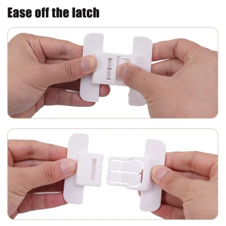 1pcs Child Safety Refrigerator Lock Self-Adhesive Adjustable Fridge Closer for Wooden Metal Cabinets Home Use Anti-Peel Latch