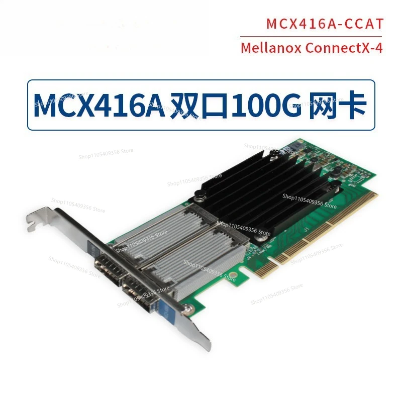 For MCX416a-CCAT Connectx-4 Dual Port 100GbE Network Interface Card