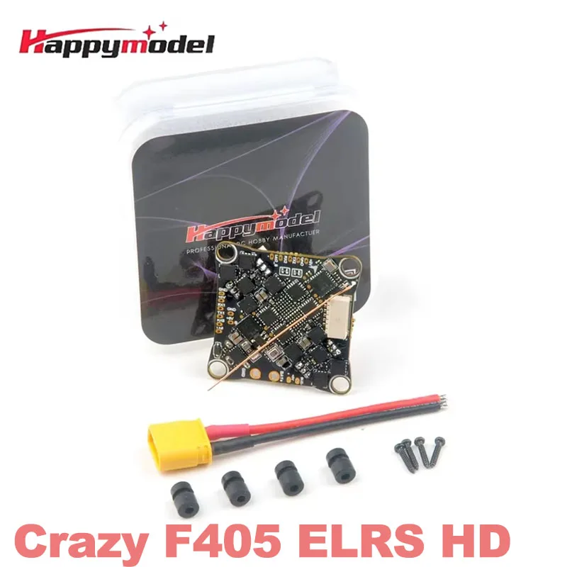 

HappyModel CrazyF405HD ELRS 1-2S AIO FC Встроенный UART ELRS RX 12A BLS ESC для зубочисток Mobula8 Digital HD Tinywhoop Cinewhoop