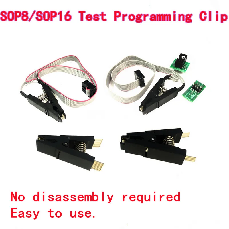 

Зажим для программатора SOP8 / SOP16, тестовый зажим SMD, универсальный для узких и широких корпусов, зажим для программирования BIOS и Flash-микросхем