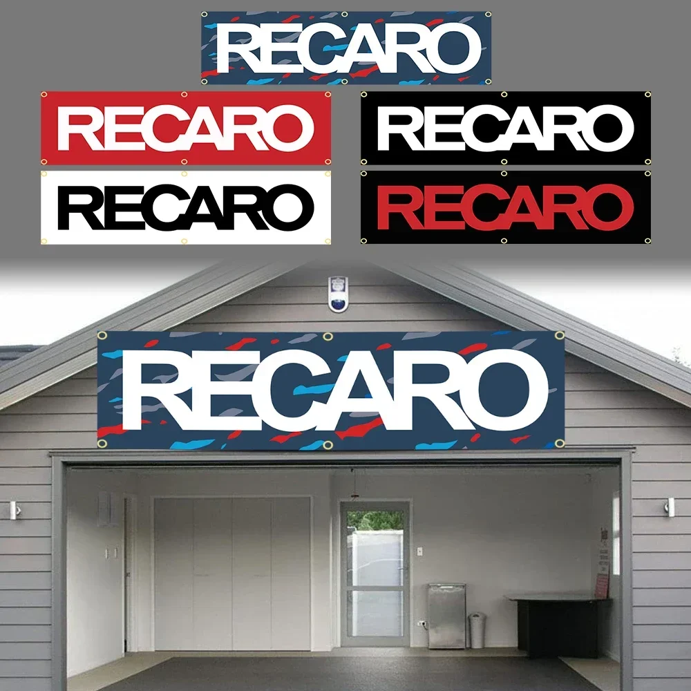 New JDM Recaro Banner Custom Racing Styling Car Flag Banner Public Personalized Decoration Indoor Outdoor Decoration For Car