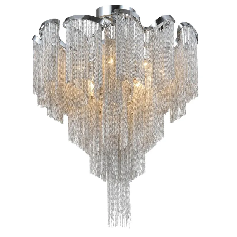 Huge House Decorative Creative   Living Dining Room Suspended  Luxury Modern Hanging Tassel Ceiling Light