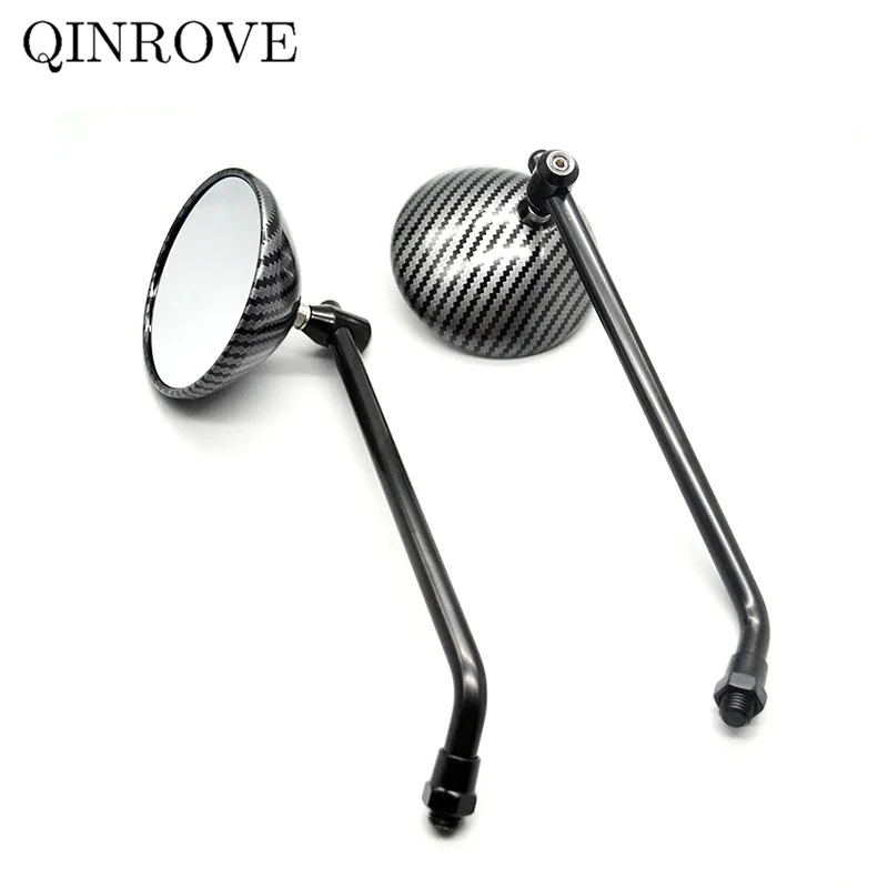 Universal Motorcycle Retro Rear Mirror 8mm 10mm Round Cafer Racer Scooter Rearview Side Convex Mirrors for Yamaha MT 07 09 XMAX