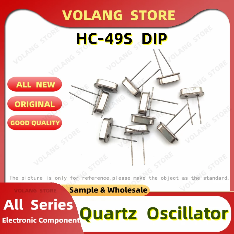 

10PCS HC-49S Quartz Crystal Resonator Passive Oscillator 4MHz 6M 8M 10M 12M DIP2 16M 18M 20M 24M 25M 26M 27M 30M 32.768M 40M 48M