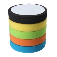 Sponge Pads Tool Sponge Polishing Pads 125mm/5inch 150mm/6inch 5* 5pcs Foam Buffing Kit Round Flat Polishing Set Sponge Useful