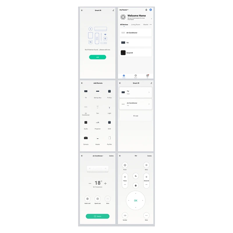 Tuya Smart Wifi IR Remote Smart Home For Air Conditioner TV DVD AUD AC Universal Infrared Control For Alexa, Google Home